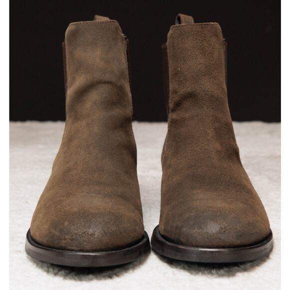 Thursday Boot Company Duchess Dark Olive Suede Chelsea Boots Womens Size 7 - Picture 2 of 16